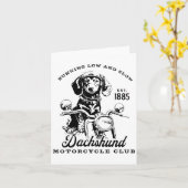 H&amp;h New Life Clothing Uni-adults Dachshund Mot カード (黄色い花)