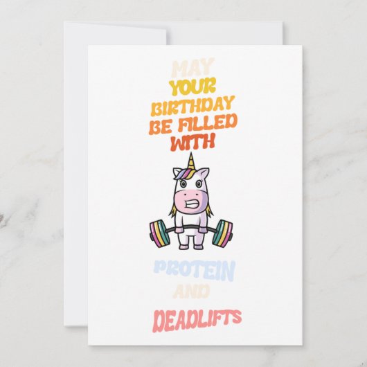 H appy birthdya card protein and deadlift lover  シーズンカード (正面)
