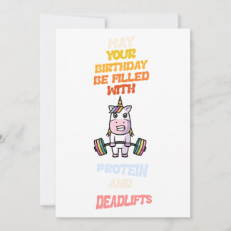 H appy birthdya card protein and deadlift lover  シーズンカード