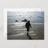 H.D.ソローによる孤独についての引用文 ポストカード (正面/裏面)