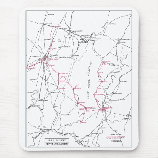 H&Fシステム地図のマウスパッド マウスパッド (正面)