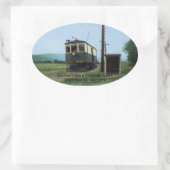 H&F鉄道貨物モーター#5ステッカー 楕円形シール (バッグ)