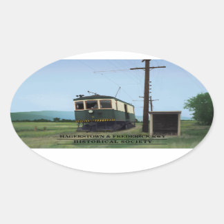 H&F鉄道貨物モーター#5ステッカー 楕円形シール