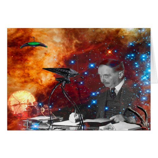 H.G.Wells Science Fiction Birthday Card (正面横)