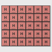 H - Habaneroのコショウ化学周期表 ラッピングペーパー (フラット)