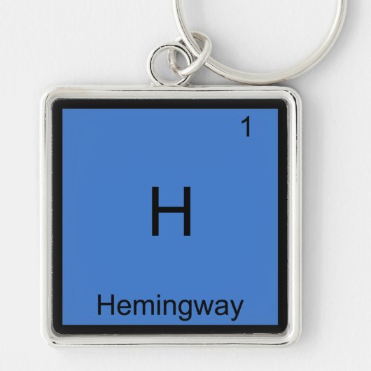 H - Hemingway化学素おもしろい子シンボルT型 キーホルダー (正面)