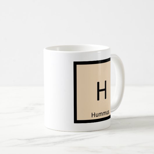 H - Hummusの前菜化学周期表 コーヒーマグカップ (正面右)