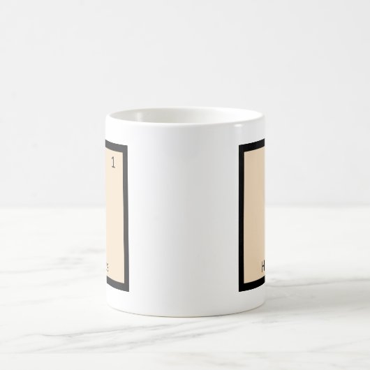 H - Hummusの前菜化学周期表 コーヒーマグカップ (中央)