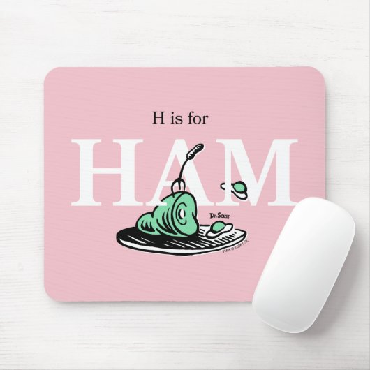 "H is for HAM" | Alphabet Design マウスパッド (マウス)