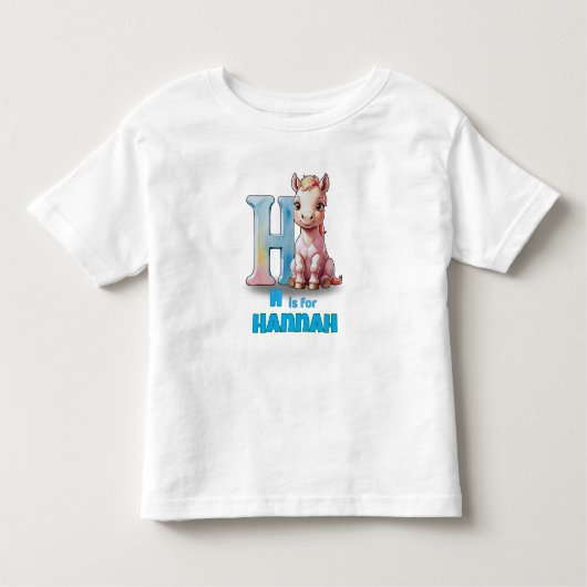 H is for Hannah – Custom Toddler Shirt トドラーTシャツ (正面)