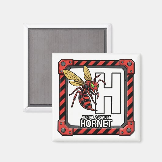 H is for Hornet – GTA Style ABC Learning Magnet マグネット (正面/裏面)