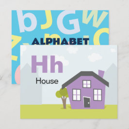 H is for House - Alphabet Flash Card ポストカード