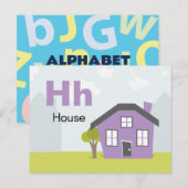 H is for House - Alphabet Flash Card ポストカード (正面/裏面)