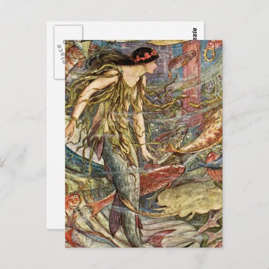 H Jフォードによるビクトリアンな人魚の芸術 ポストカード (正面/裏面)