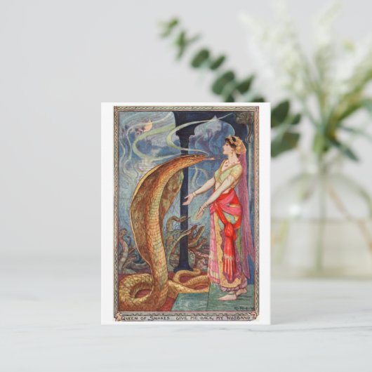 H Jフォードヴィンテージイラストレーションクイーンオブヘビ ポストカード (スタンド正面)