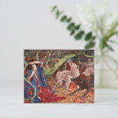 H Jフォードヴィンテージイラストレーションプリンセスとウルフ ポストカード (スタンド正面)