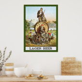 H.& J. Lager Beer to 1870s ~ヴィンテージ広告ズ ポスター (キッチン)