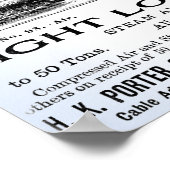 H Kポーター&Co.Light機関車ポスター ポスター (角)