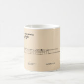 H. L. Hunley – 船舶設計図プランSD コーヒーマグカップ (中央)