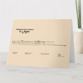 H. L. Hunley – 船舶設計図プランSD サンキューカード