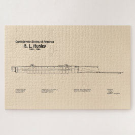 H. L. Hunley – 船舶設計図プランSD ジグソーパズル