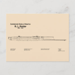 H. L. Hunley – 船舶設計図プランSD ポストカード