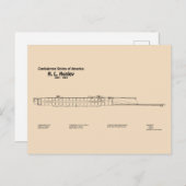 H. L. Hunley – 船舶設計図プランSD ポストカード (正面/裏面)