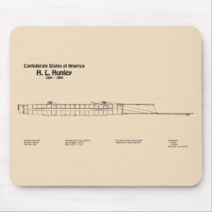 H. L. Hunley – 船舶設計図プランSD マウスパッド