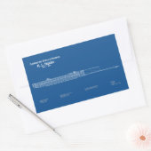 H. L. Hunley - Ship Blueprint Plan ABD 長方形シール (封筒)