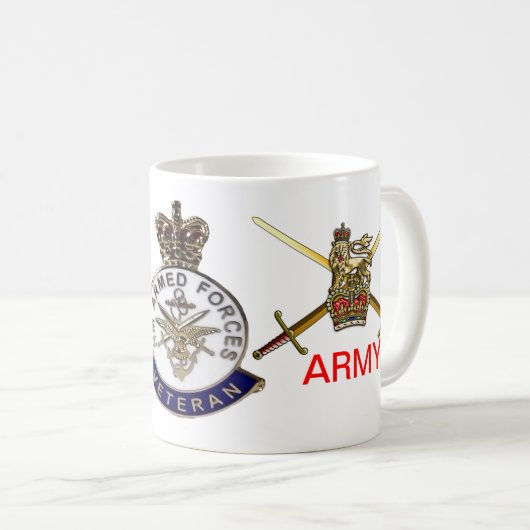 H.M. 武力の退役軍人の軍隊のマグ コーヒーマグカップ (正面右)