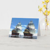 H M Sの王子ウィリアムおよび護衛 カード (黄色い花)