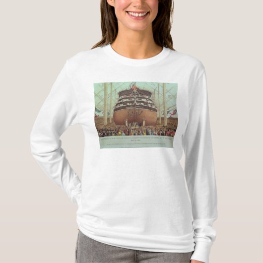 H.M.S. Royalアルバートのねじ汽船の進水 Tシャツ (正面)