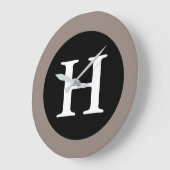 H :: Monogram H大型モダン壁時計 ラージ壁時計 (傾斜)