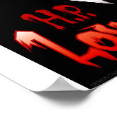 H.P.ラベクラフトポートレート（赤） ポスター (角)