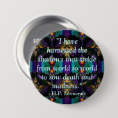 H.P. Lovecraftの引用文ボタン 缶バッジ (正面&裏面)