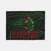 H.P. Lovecraft毛布によるCthulhuの呼出し フリースブランケット (正面(横))