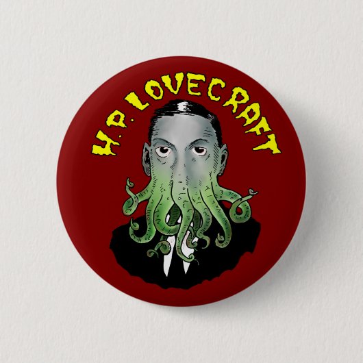H.P. Lovecraft Button 缶バッジ (正面)