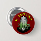 H.P. Lovecraft Button 缶バッジ (正面&裏面)
