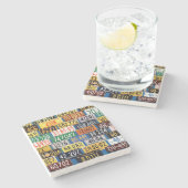 H. Wilson Smithによるライセンスプレート ストーンコースター (横)