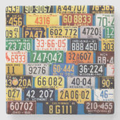 H. Wilson Smithによるライセンスプレート ストーンコースター (正面)