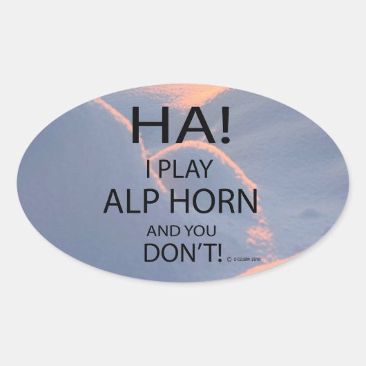 Ha Alphornオーバルステッカー 楕円形シール (正面)
