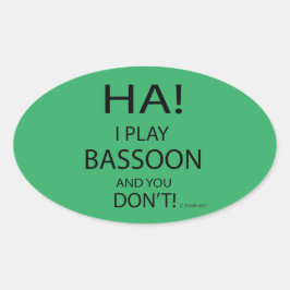 Ha Bassoonオーバルステッカー 楕円形シール