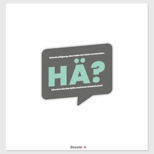 Hä? Definition Humor Deutsch シール (シート)