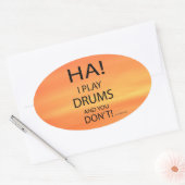 Ha Drums Ovalステッカー 楕円形シール (封筒)
