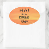 Ha Drums Ovalステッカー 楕円形シール (バッグ)
