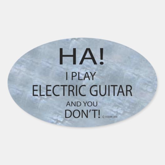 Ha Electric Guitarオーバルシール 楕円形シール (正面)