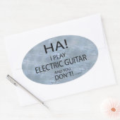 Ha Electric Guitarオーバルシール 楕円形シール (封筒)