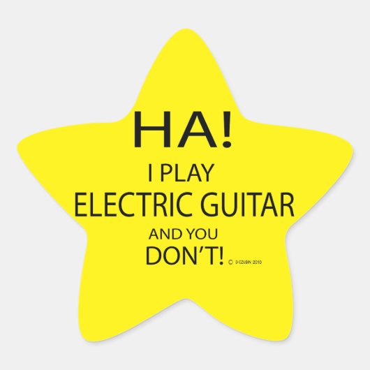 Ha Electric Guitar Starステッカー 星シール (正面)