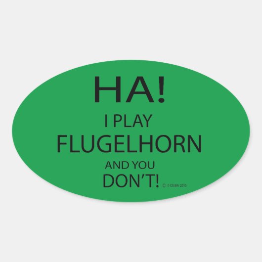 Ha Flugelhornオーバルシール 楕円形シール (正面)