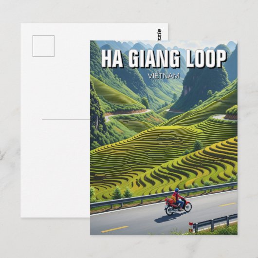 Ha Giang Loop Vietnam Travel ポストカード (正面/裏面)
